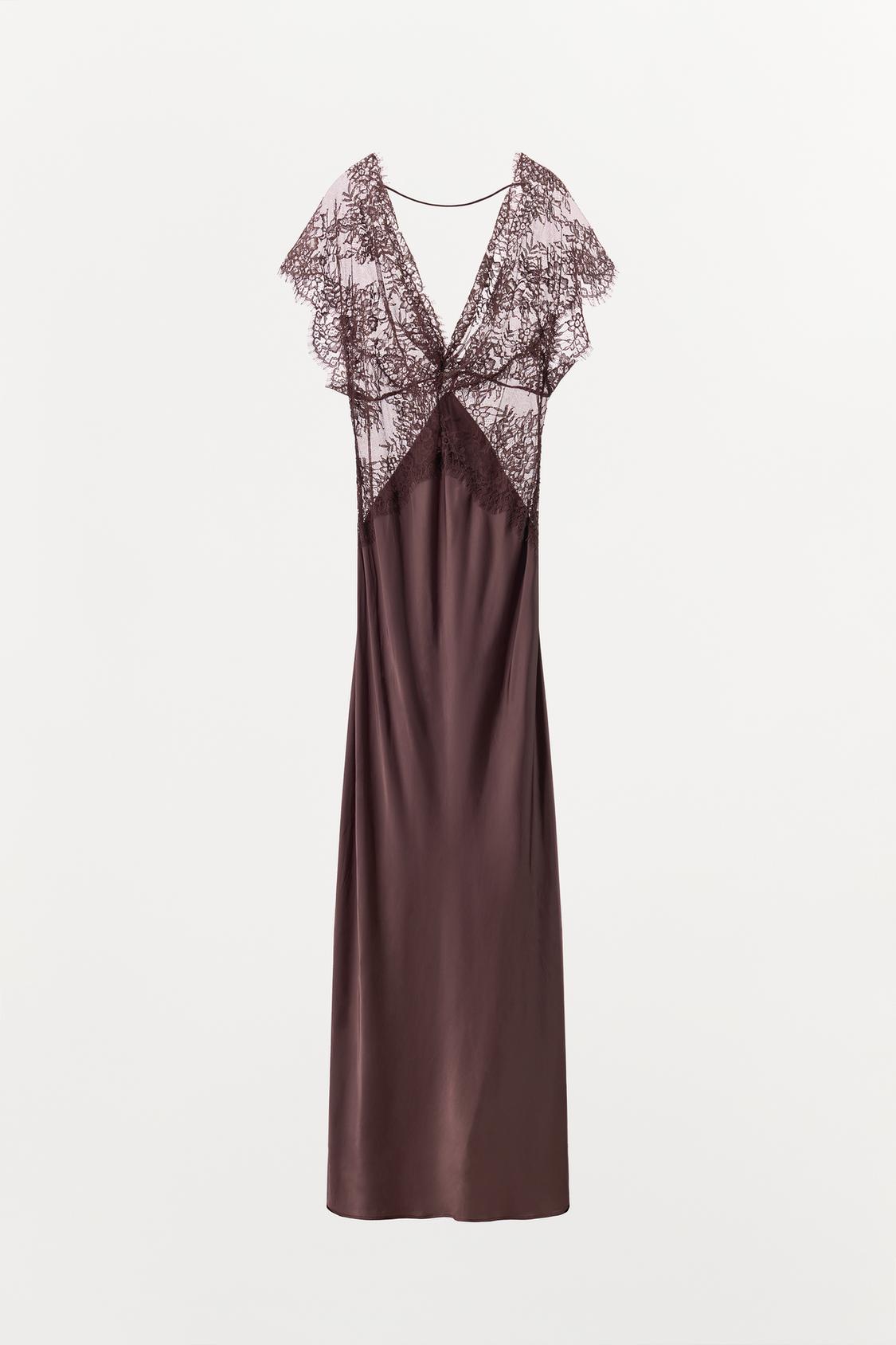 Elayne | Satin & Lace Maxi Dress