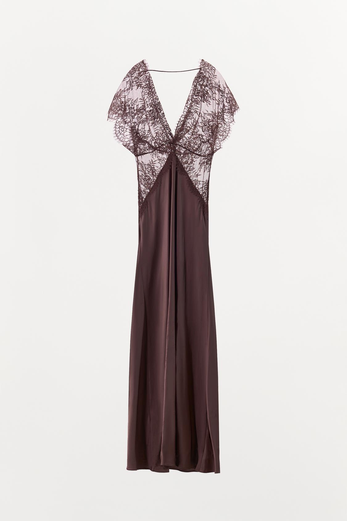Elayne | Satin & Lace Maxi Dress