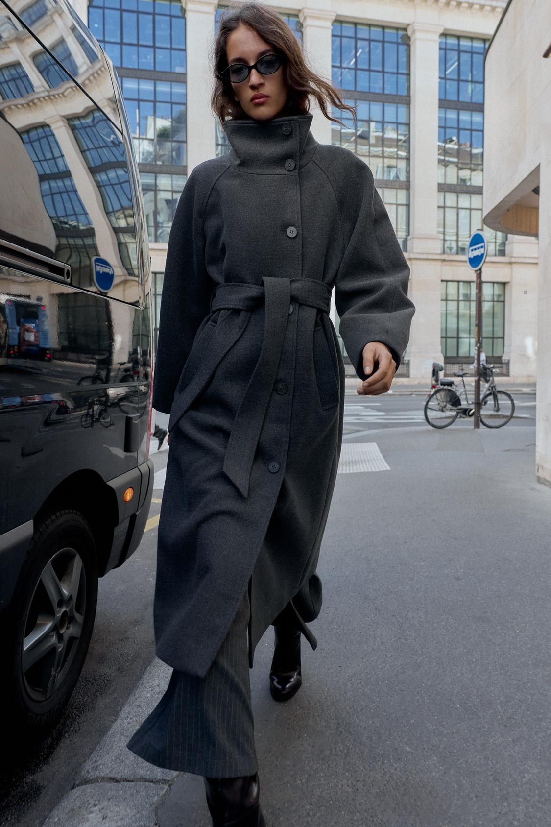 Elise | Soft Belted High-Collar Coat