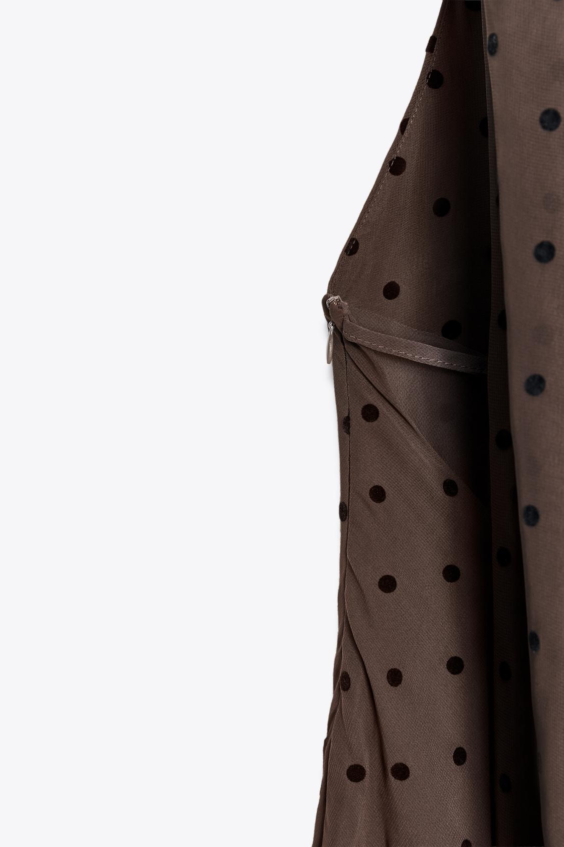 Soraya | Polka-Dot Halterneck Foulard Maxi Dress