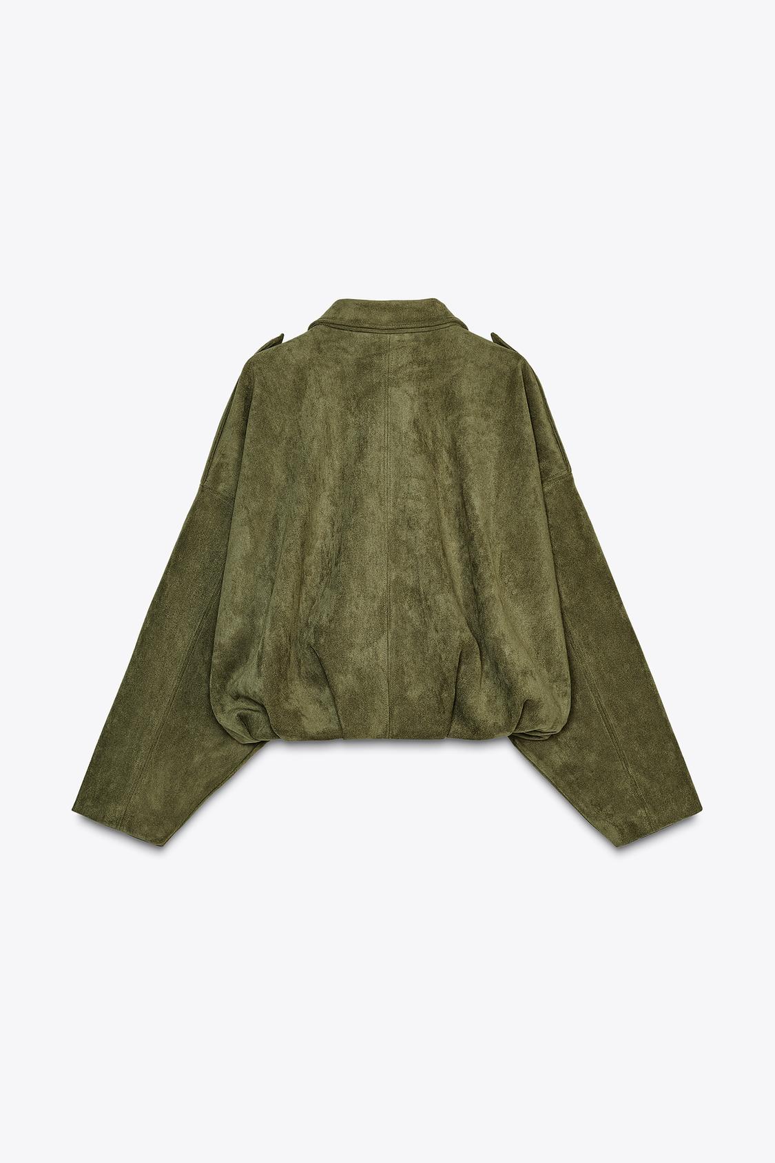 Rhéa | Suede-Effect Bomber Jacket