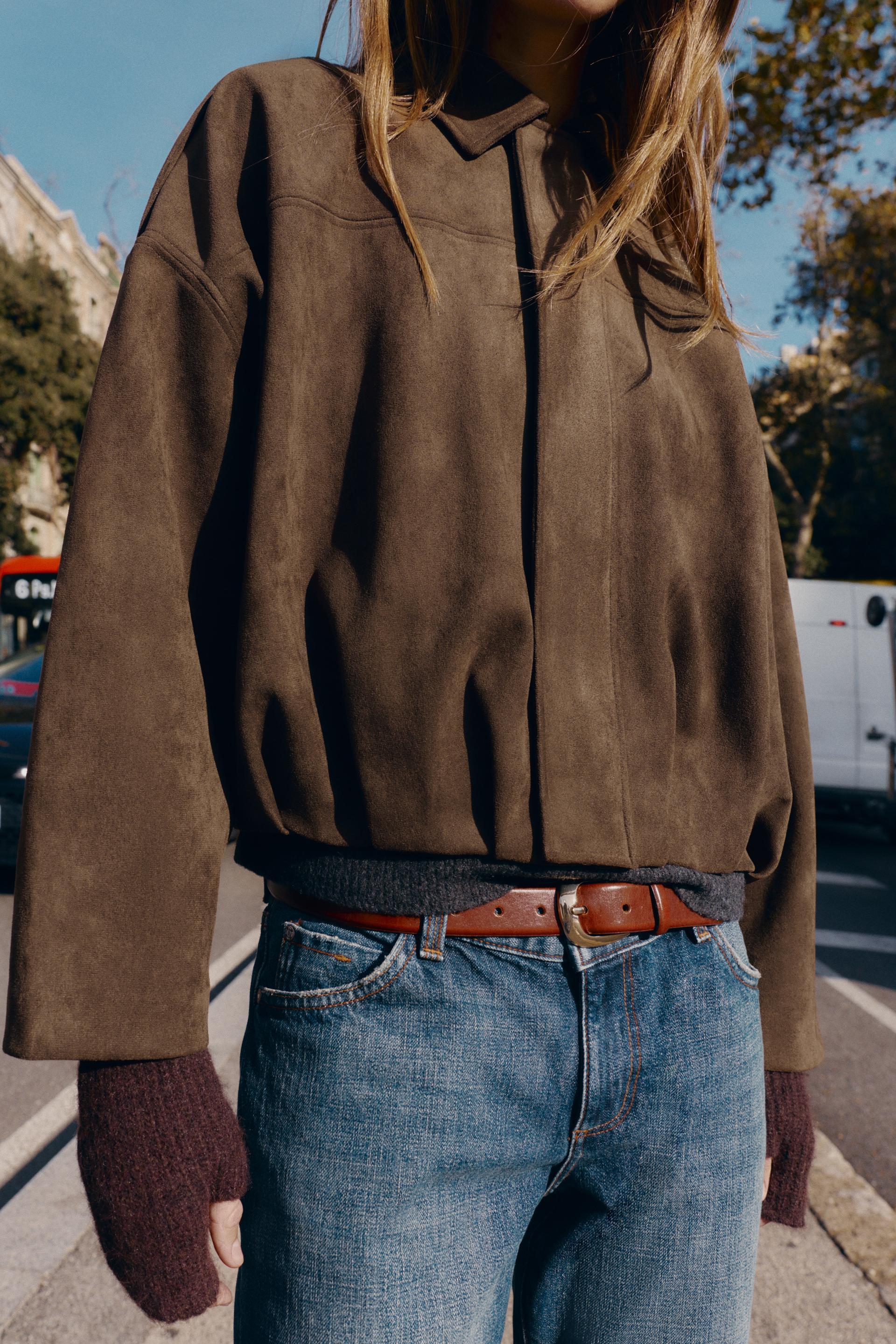 Rhéa | Suede-Effect Bomber Jacket