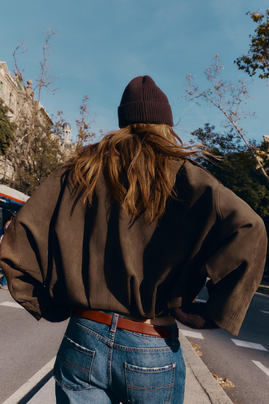 Rhéa | Suede-Effect Bomber Jacket