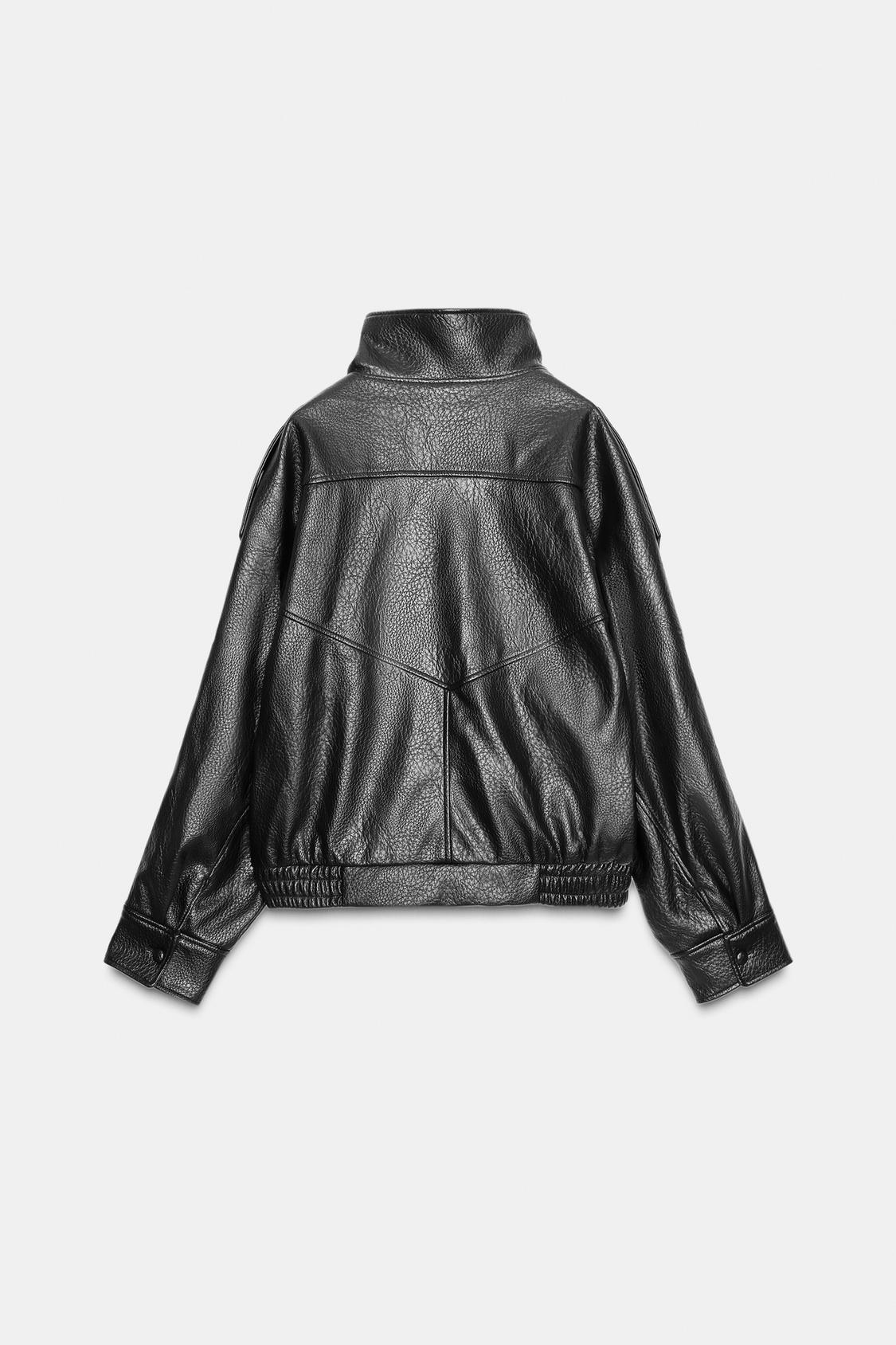 Noir | Faux Leather Biker Jacket