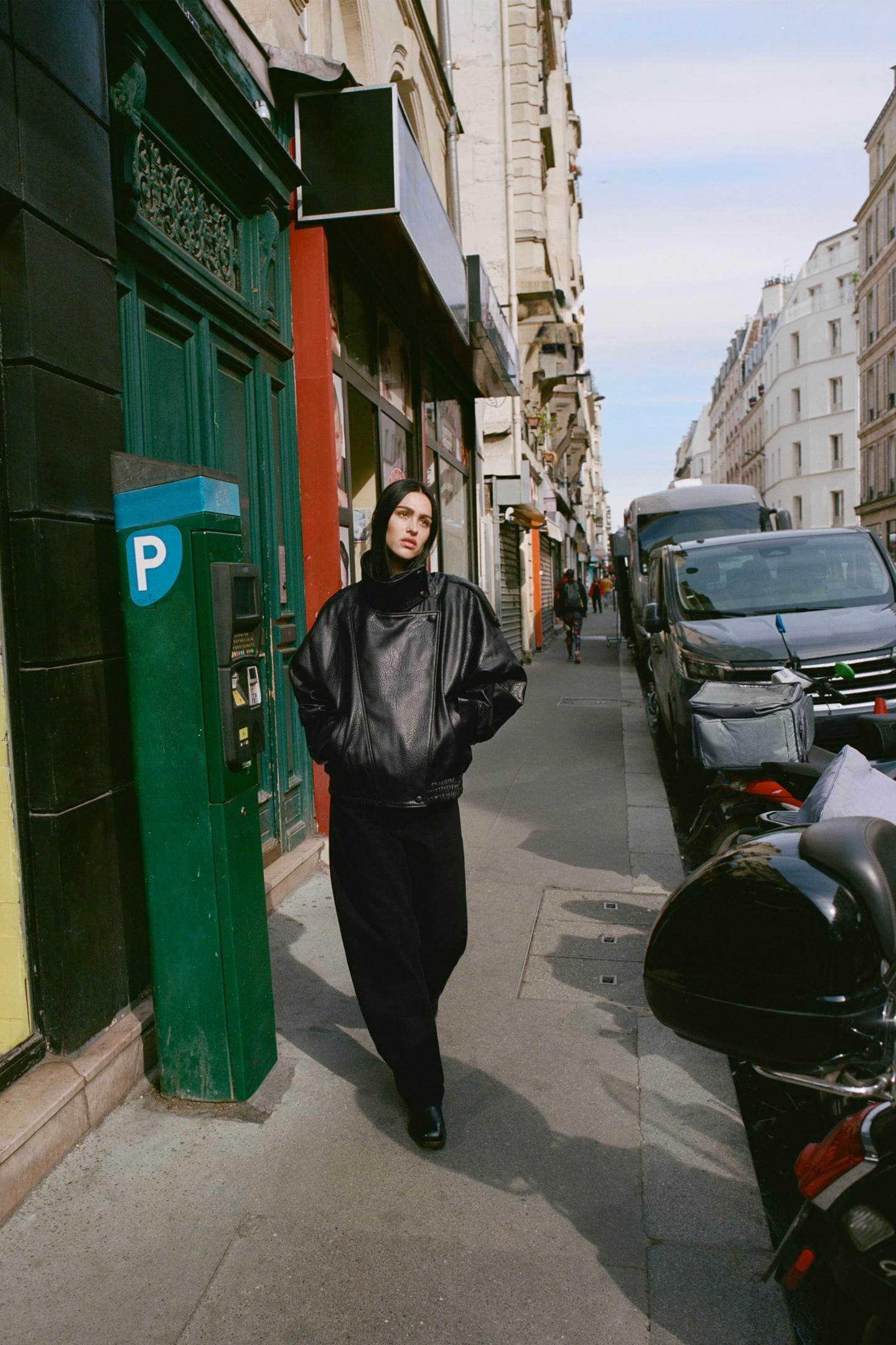 Noir | Faux Leather Biker Jacket