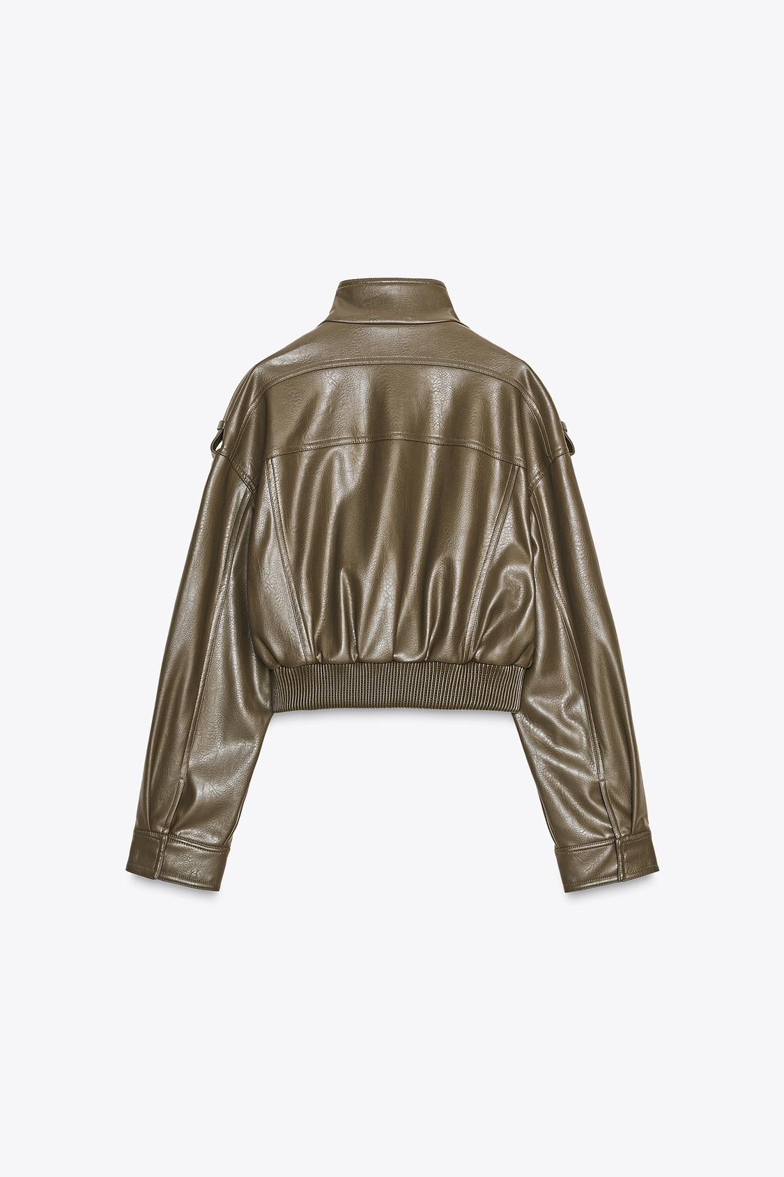 Rhea | Cropped Leather-Look Jacket