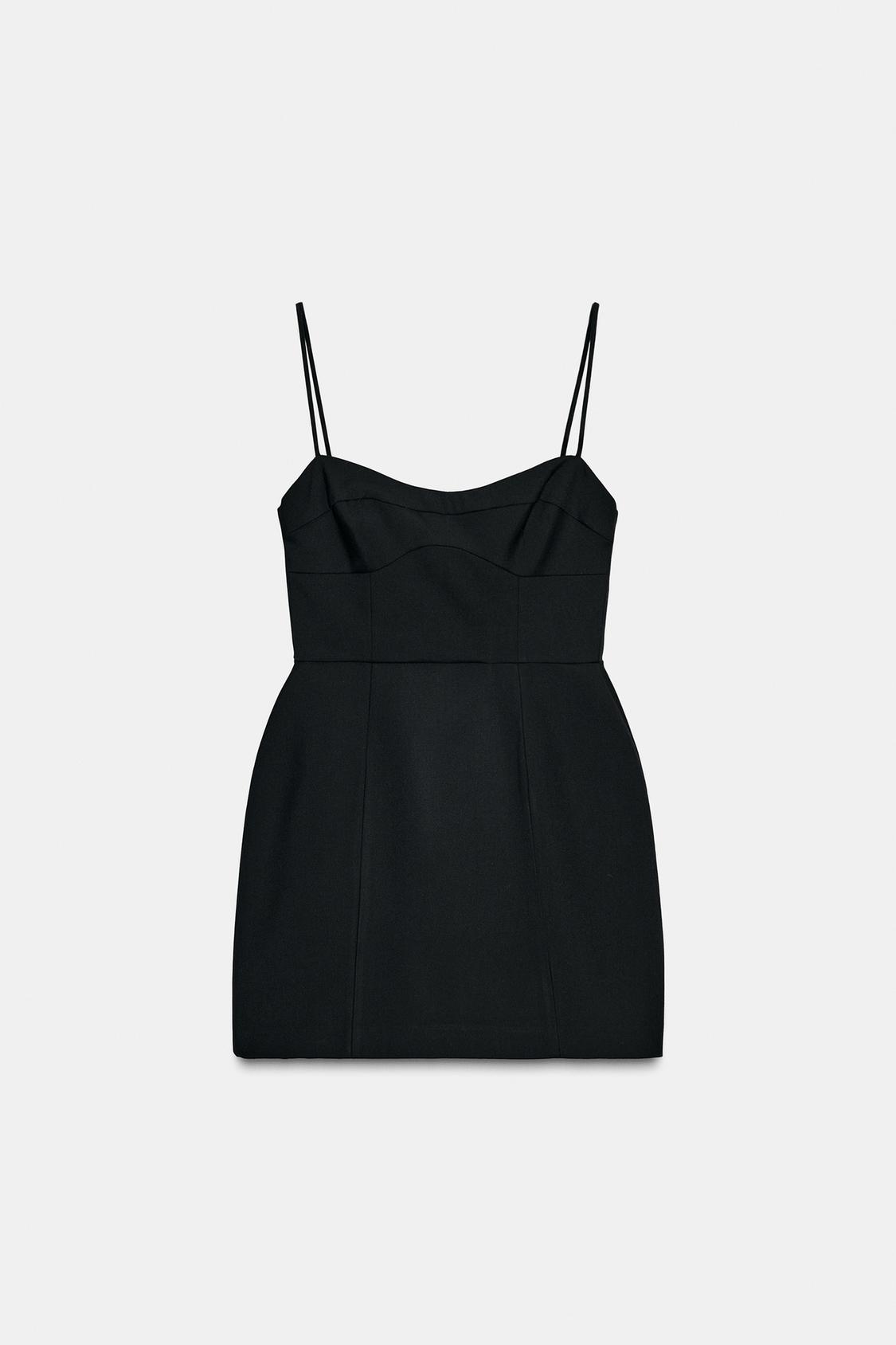 Short dress with shoulder straps