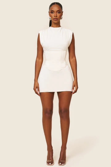 Renée | High-Neck Corset Mini Dress