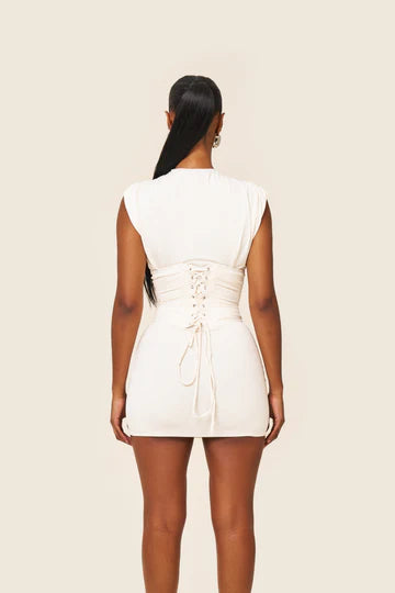 Renée | High-Neck Corset Mini Dress