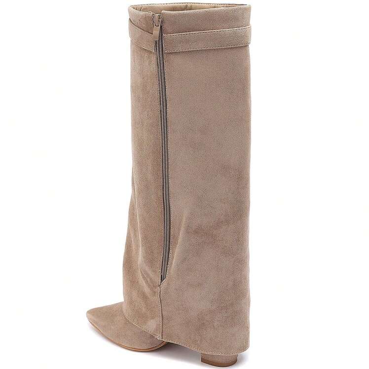 Rae | Chunky Western Fall Boots β Khaki