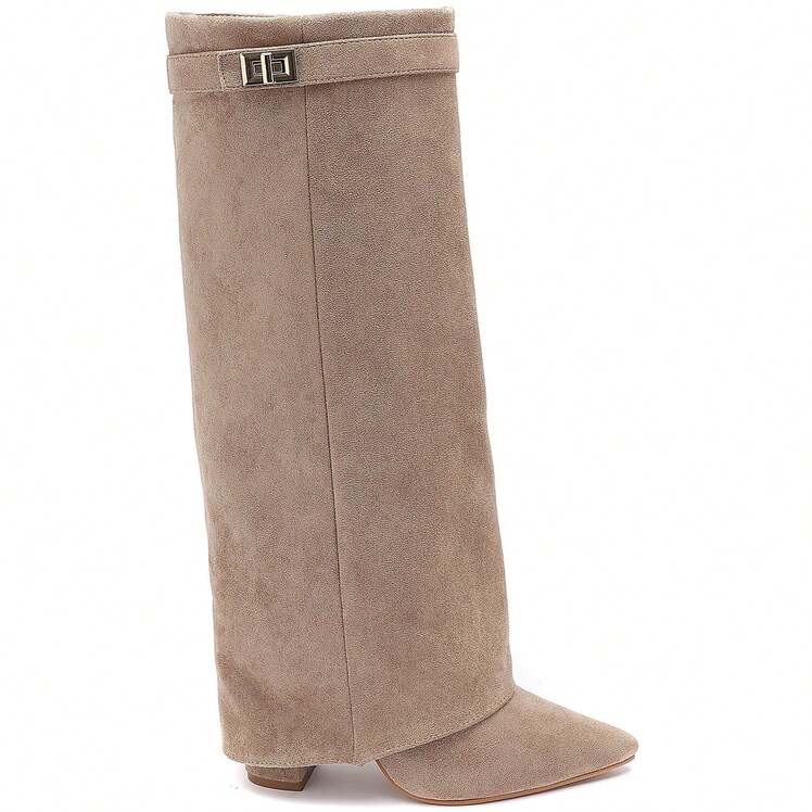 Rae | Chunky Western Fall Boots β Khaki