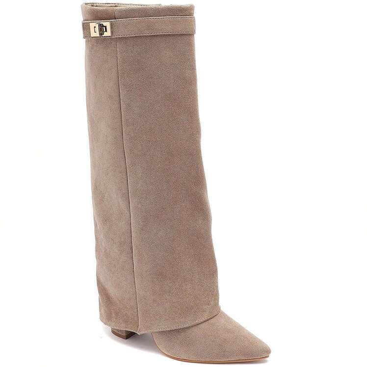 Rae | Chunky Western Fall Boots β Khaki