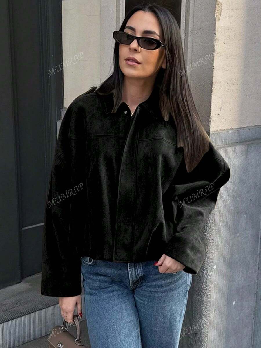 Women’s Vintage Zip-Up Street Jacket
