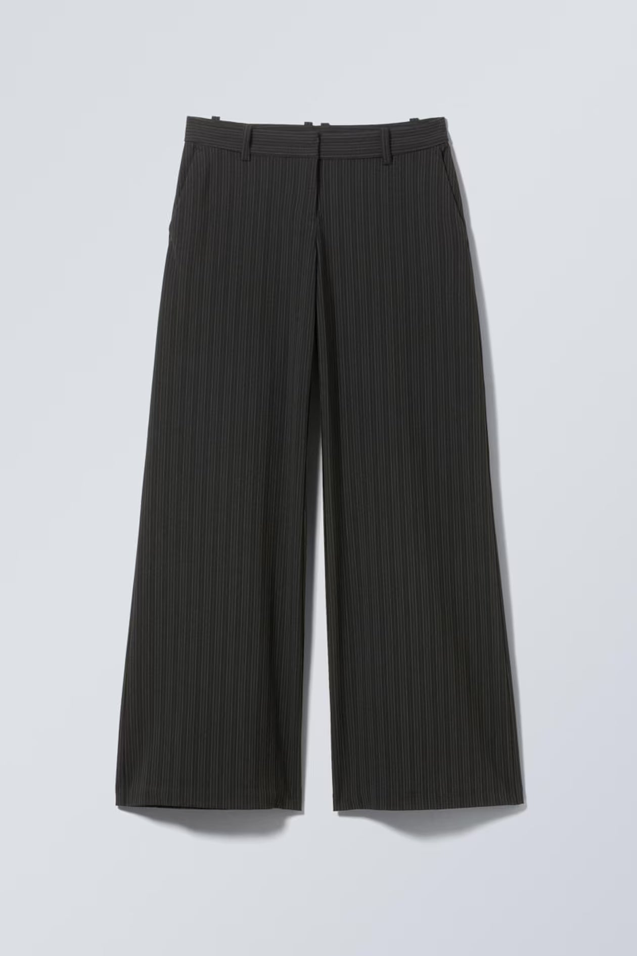 Low-Waist Flared Trousers