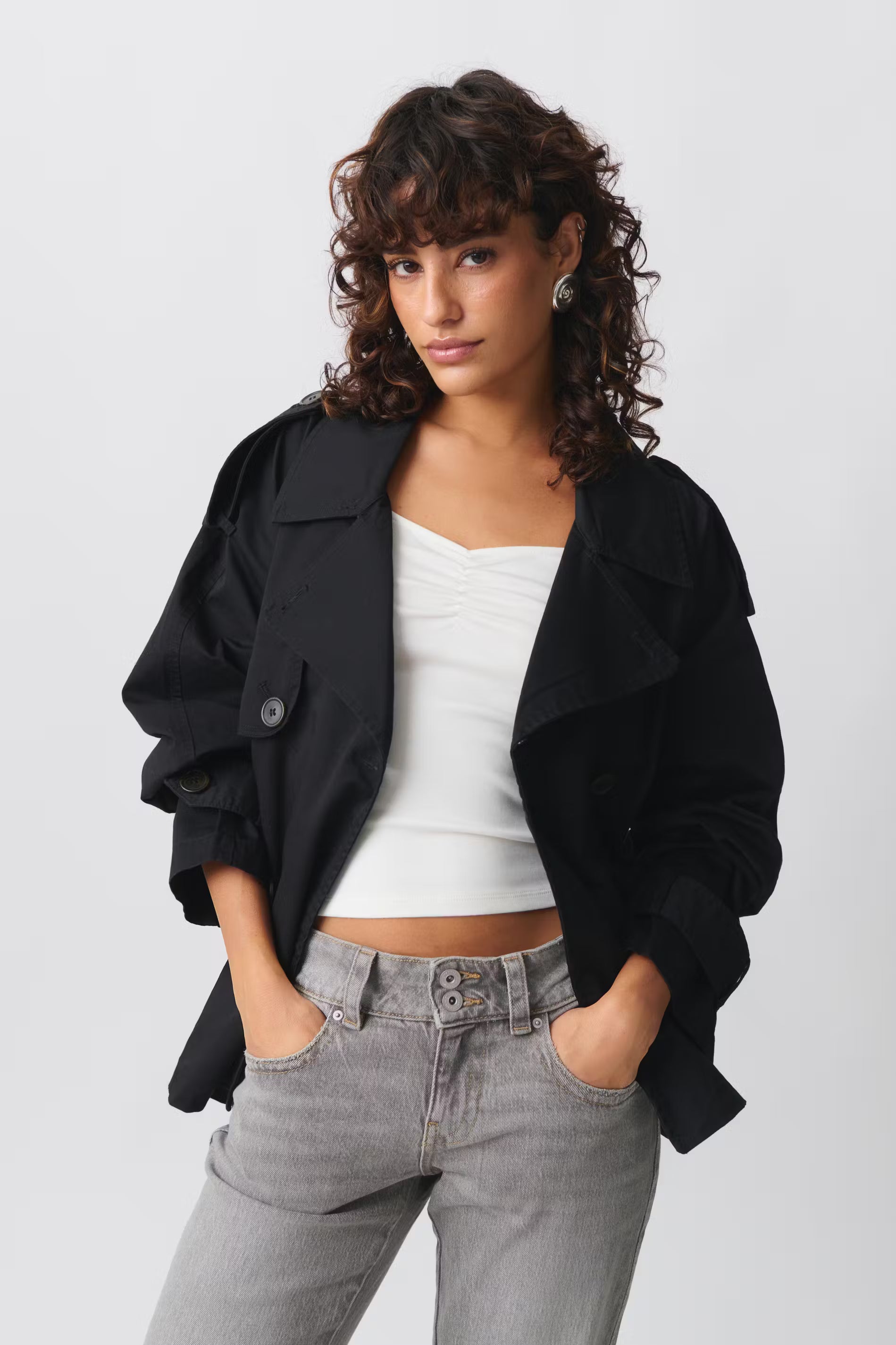 short belted trench coat