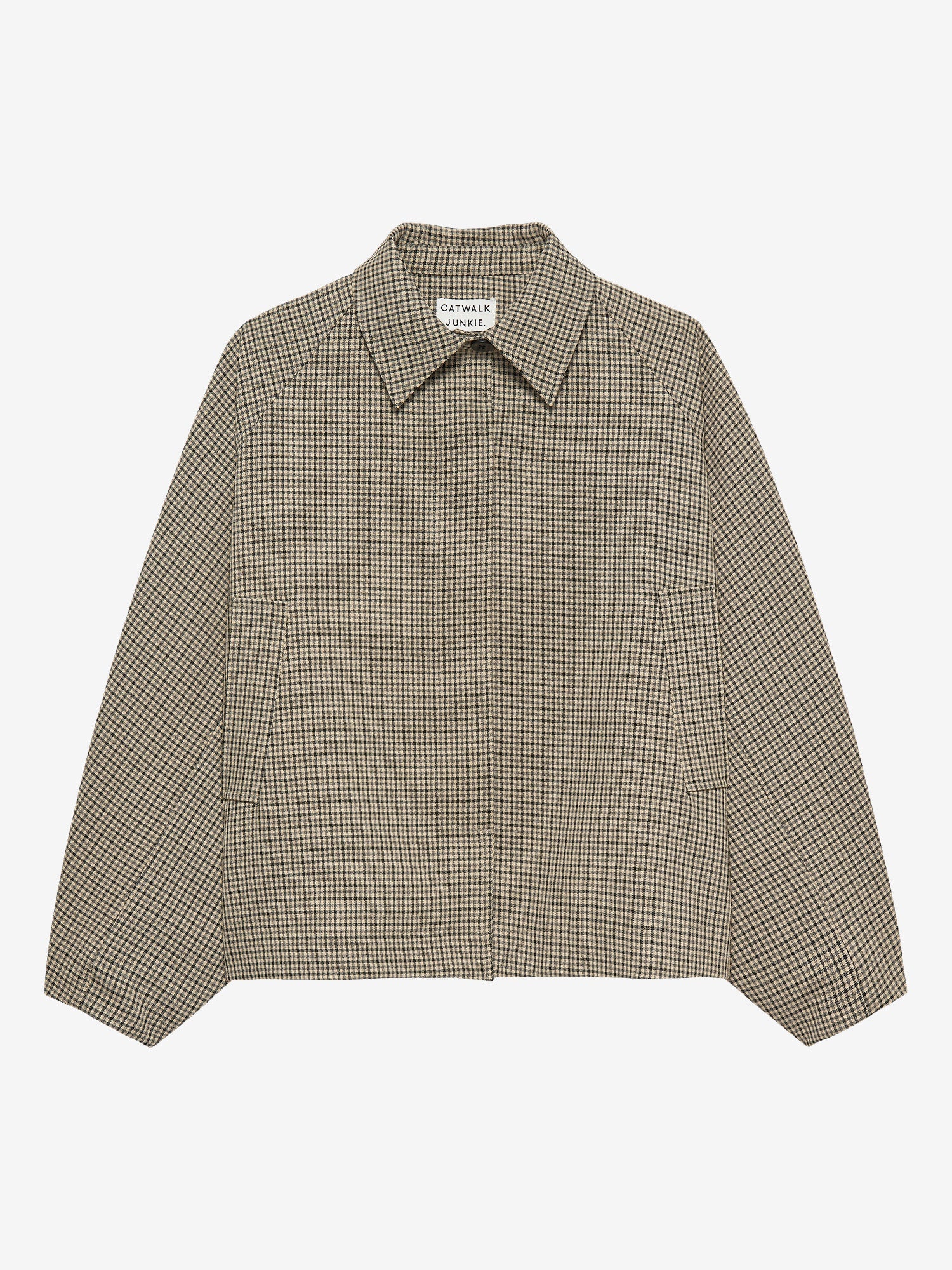 Check cape jacket