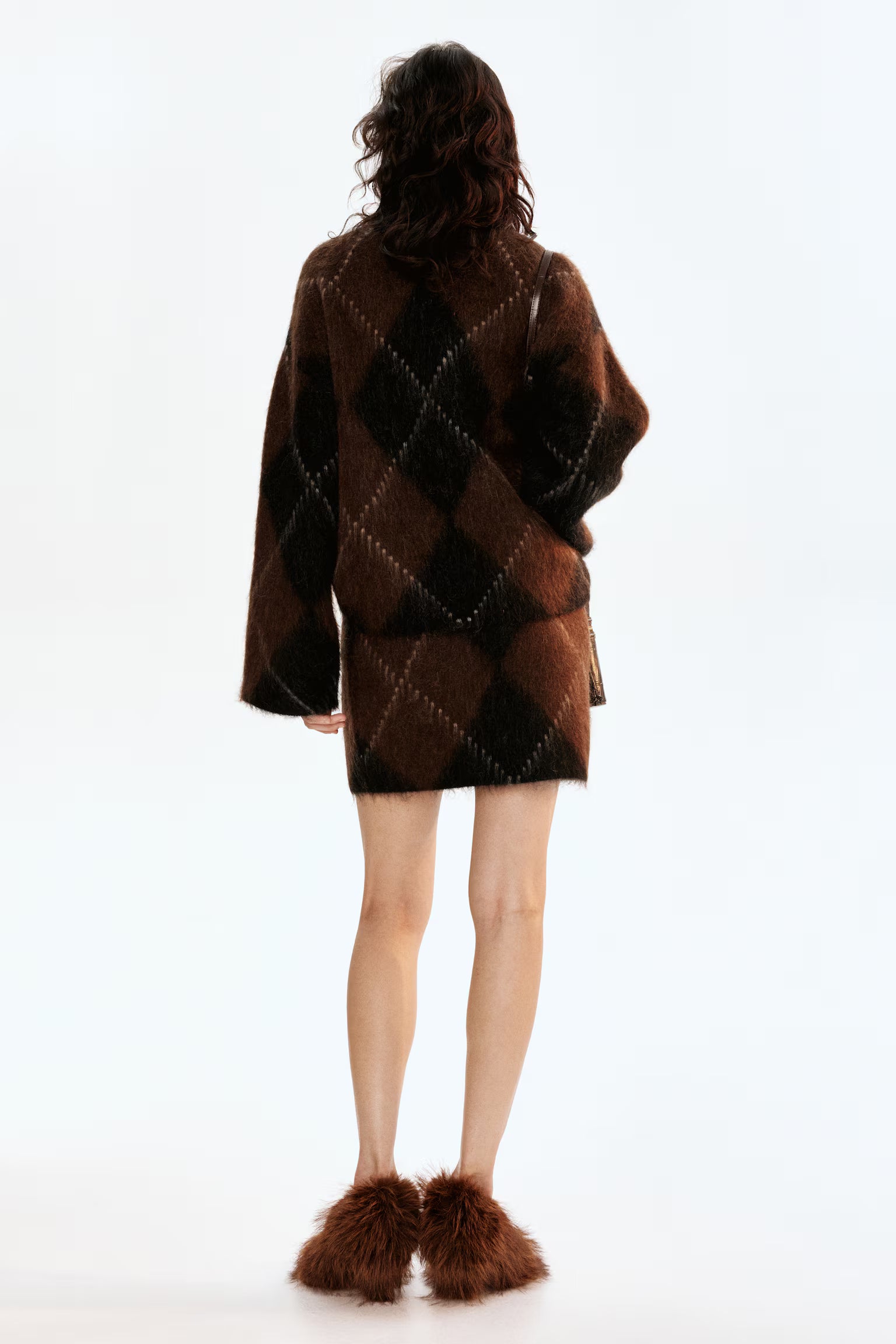 Sweater in a mohair blend with a turtleneck