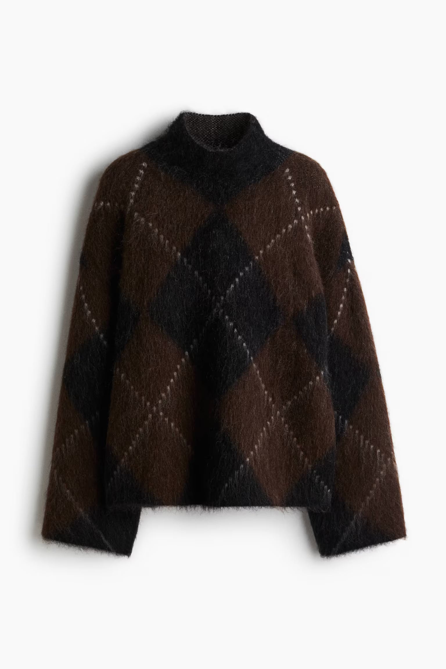 Sweater in a mohair blend with a turtleneck