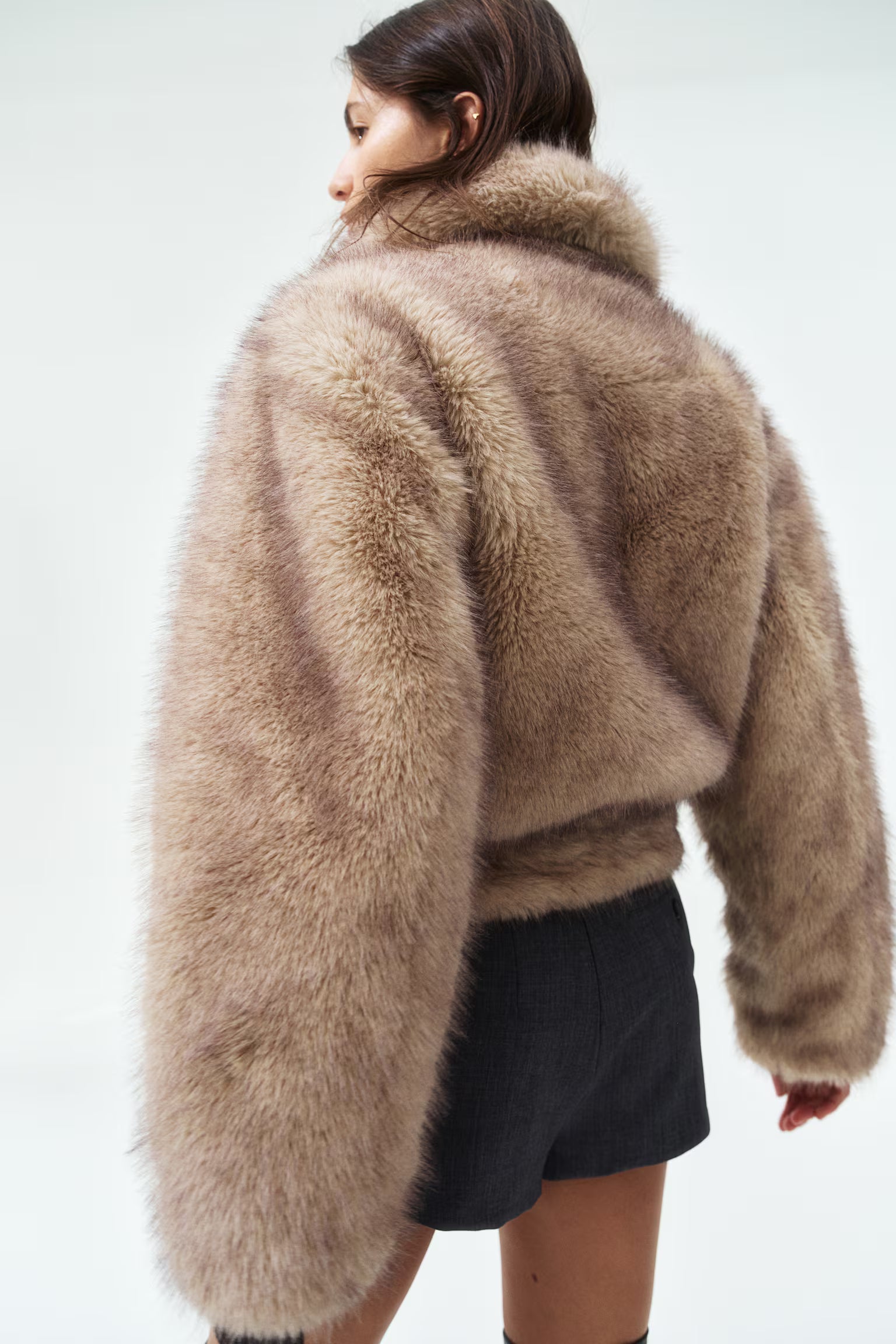 Steff Faux Fur Jacket - Beige