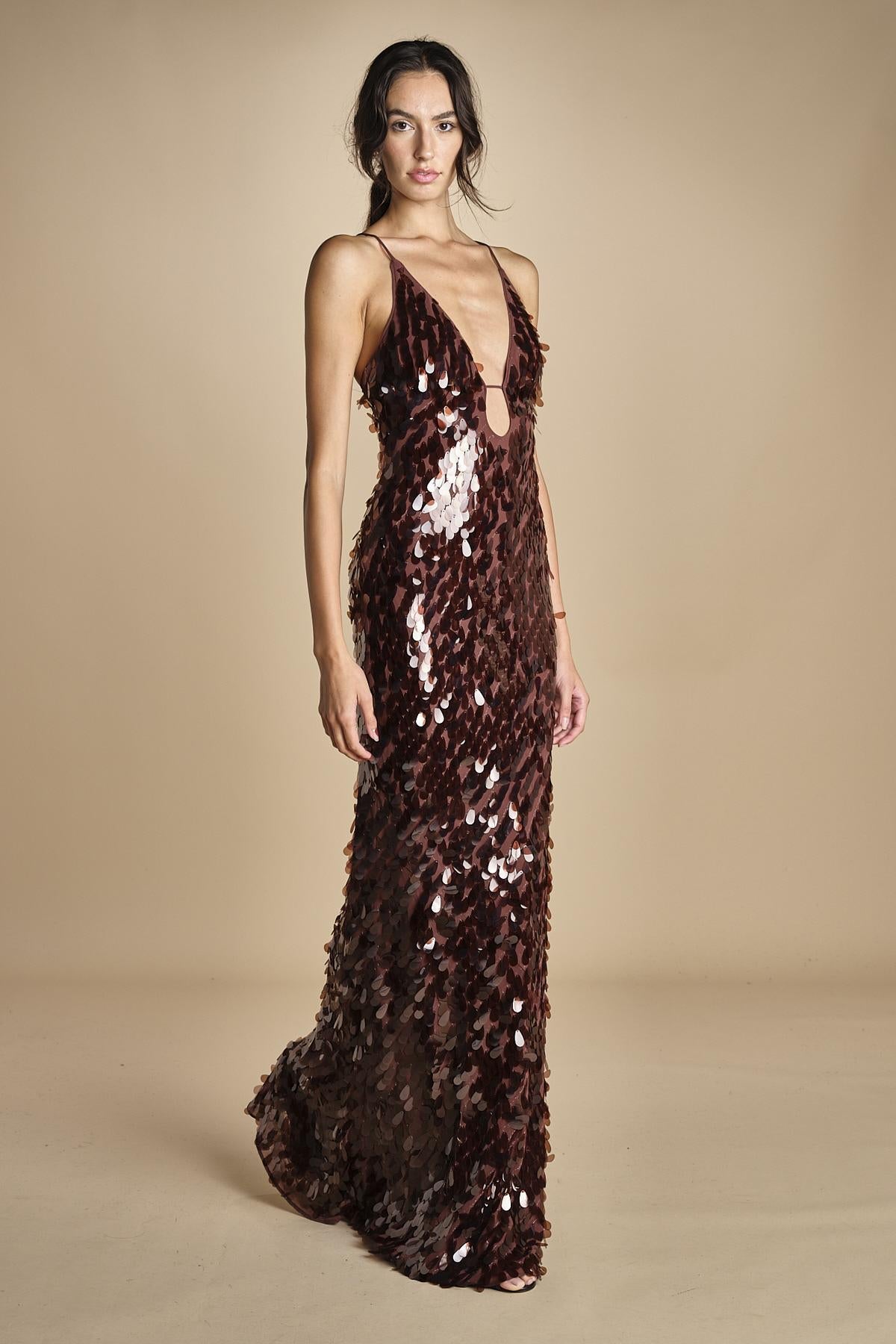 Sapphire Sequin Maxi Dress