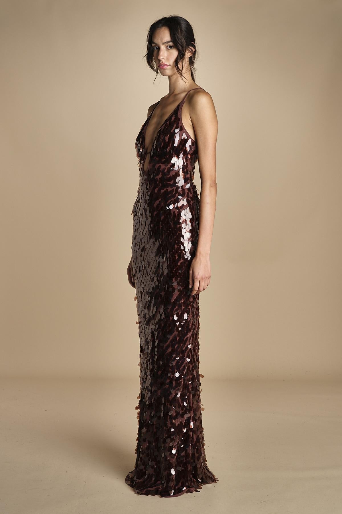 Sapphire Sequin Maxi Dress