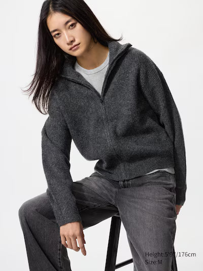 Souffle Yarn Full Zip Cardigan
