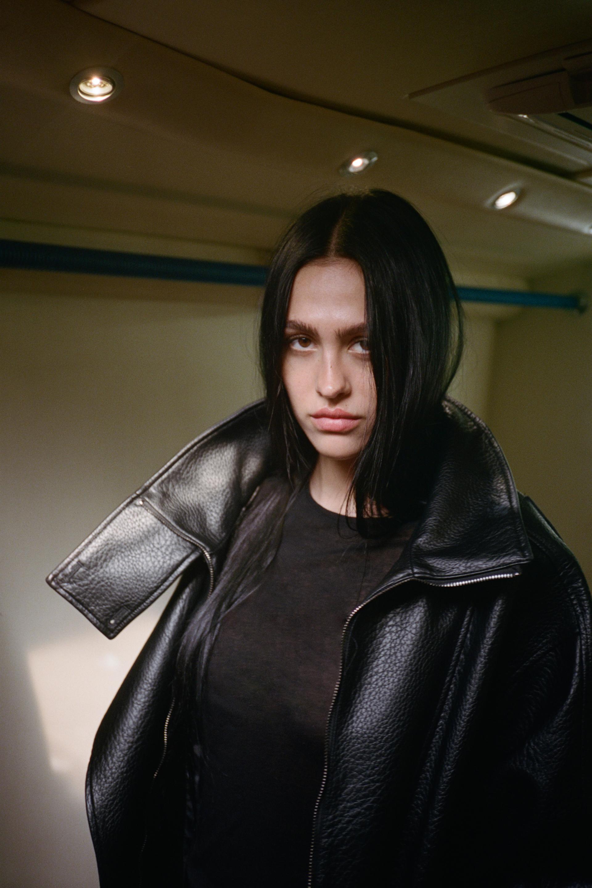 Noir | Faux Leather Biker Jacket
