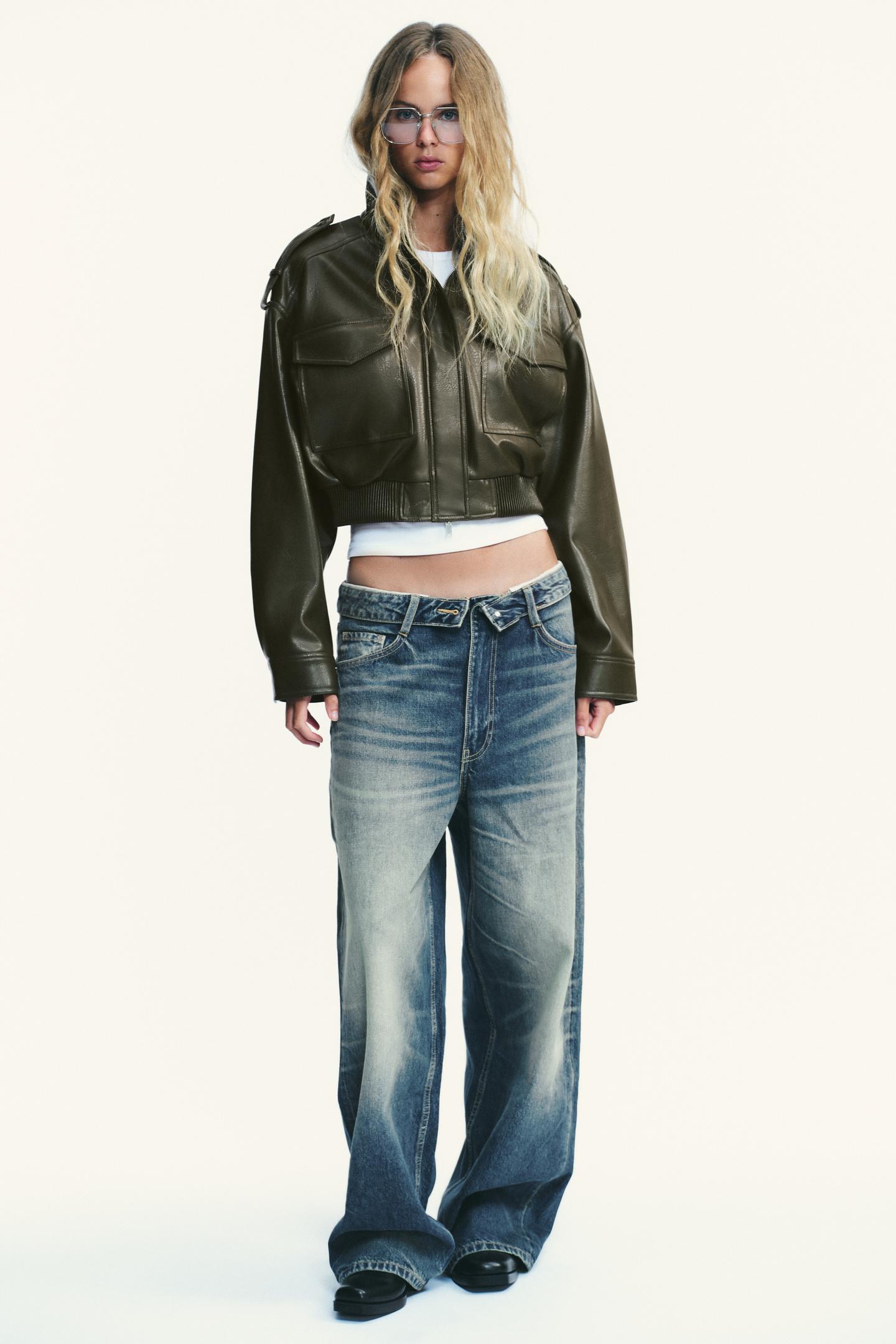 Rhea | Cropped Leather-Look Jacket