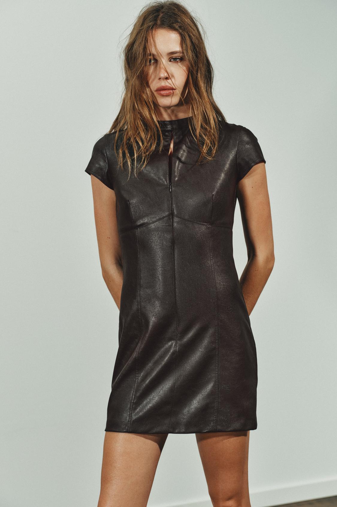 Ravena | Faux Leather Mini Dress