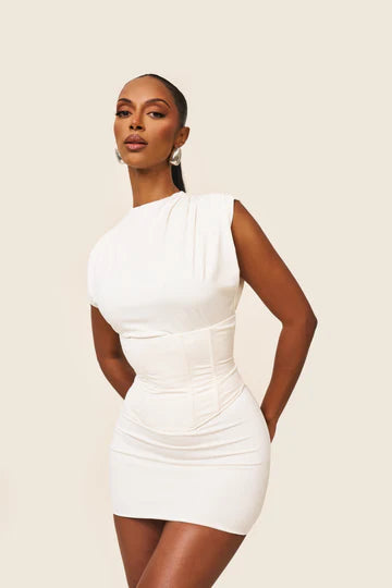 Renée | High-Neck Corset Mini Dress