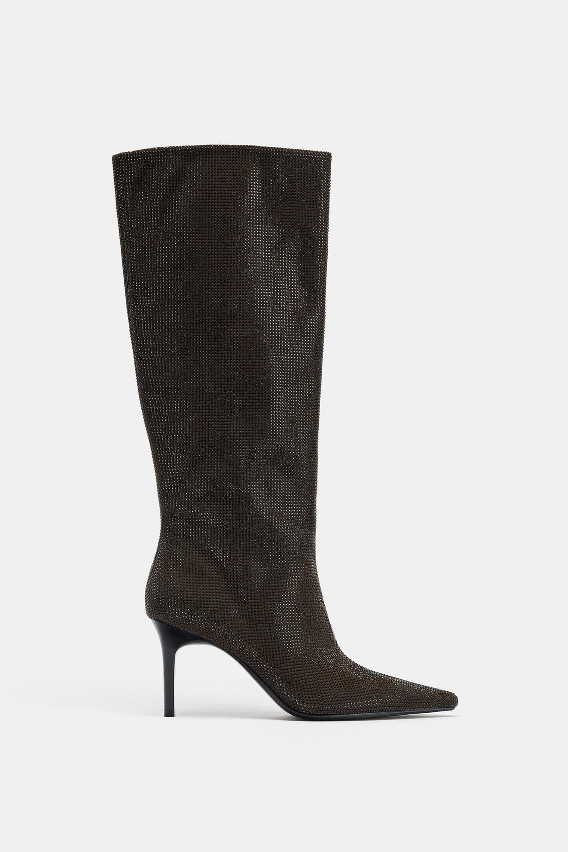 Aveline | High-Shine Stiletto Knee Boots