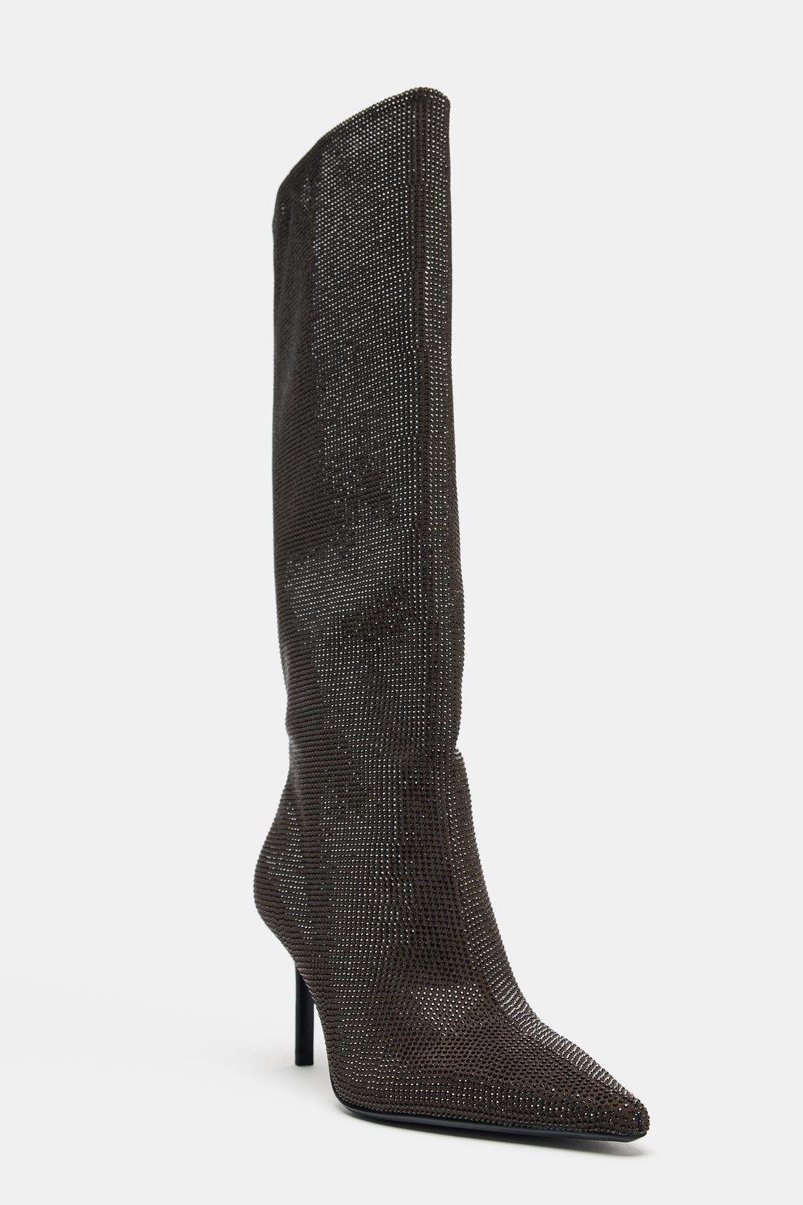 Aveline | High-Shine Stiletto Knee Boots