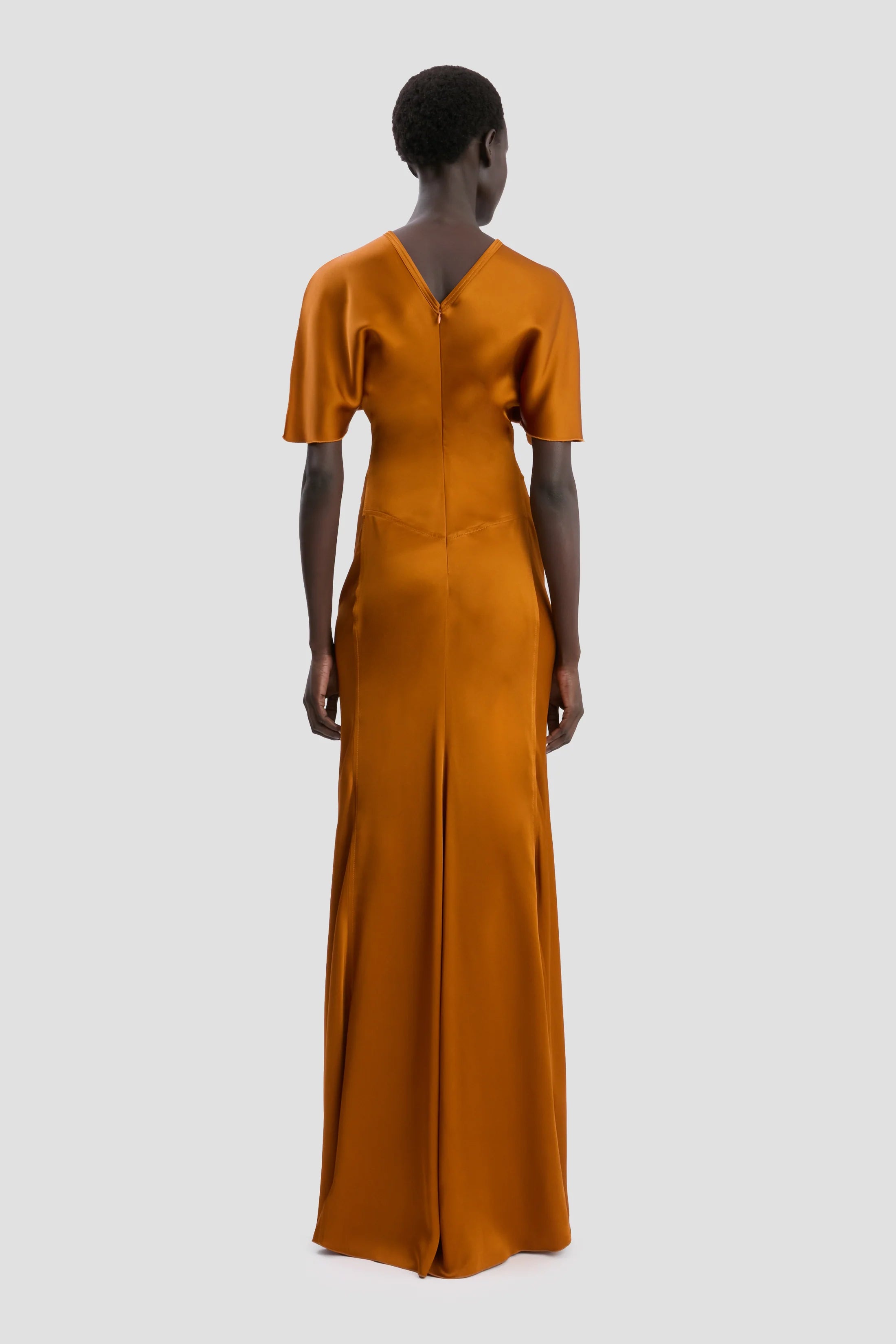 Isabella | Pleated Crepe-Back Satin Gown