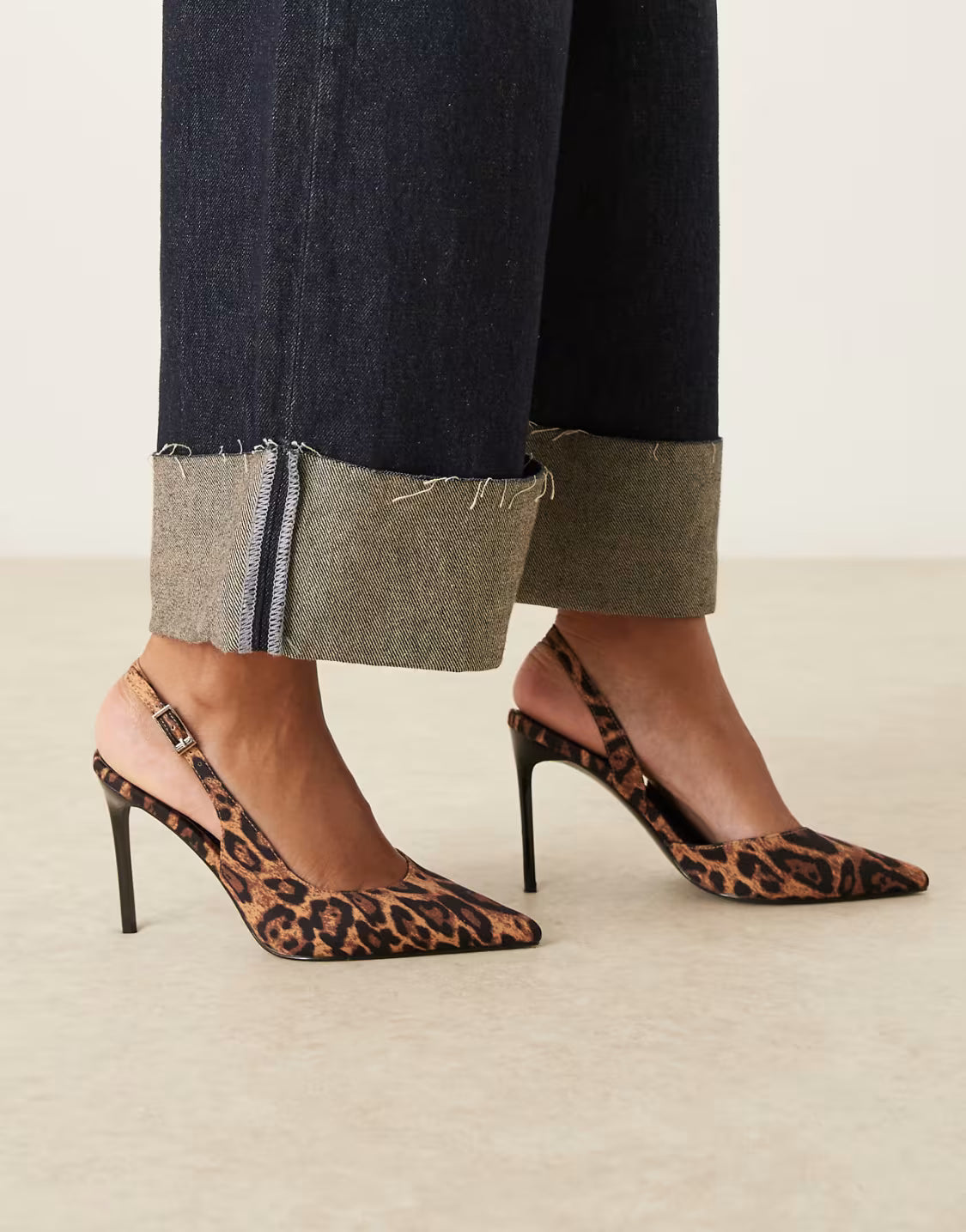 Leopard Print Slingback Heels