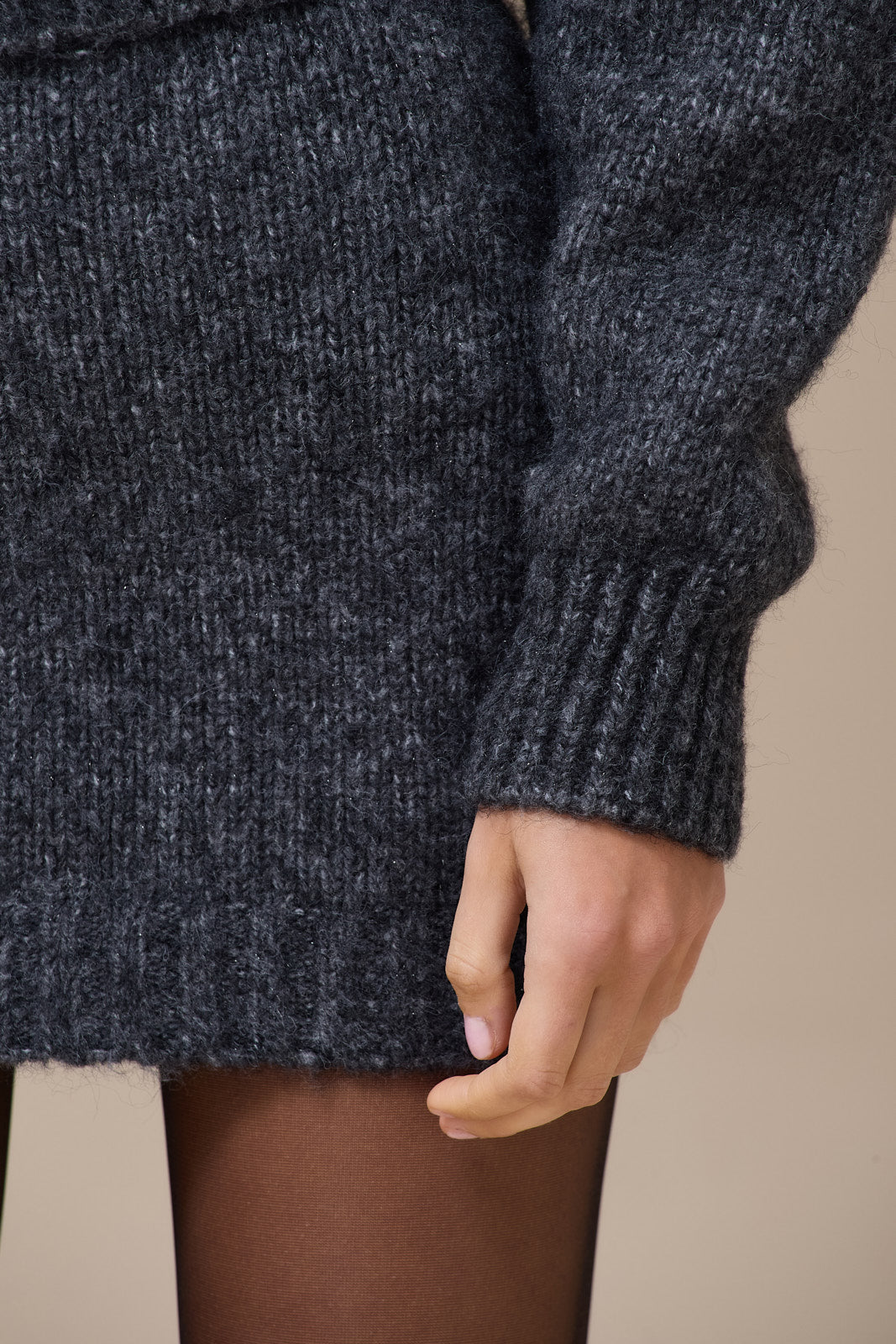 Aria Mini Skirt | Crackle Black