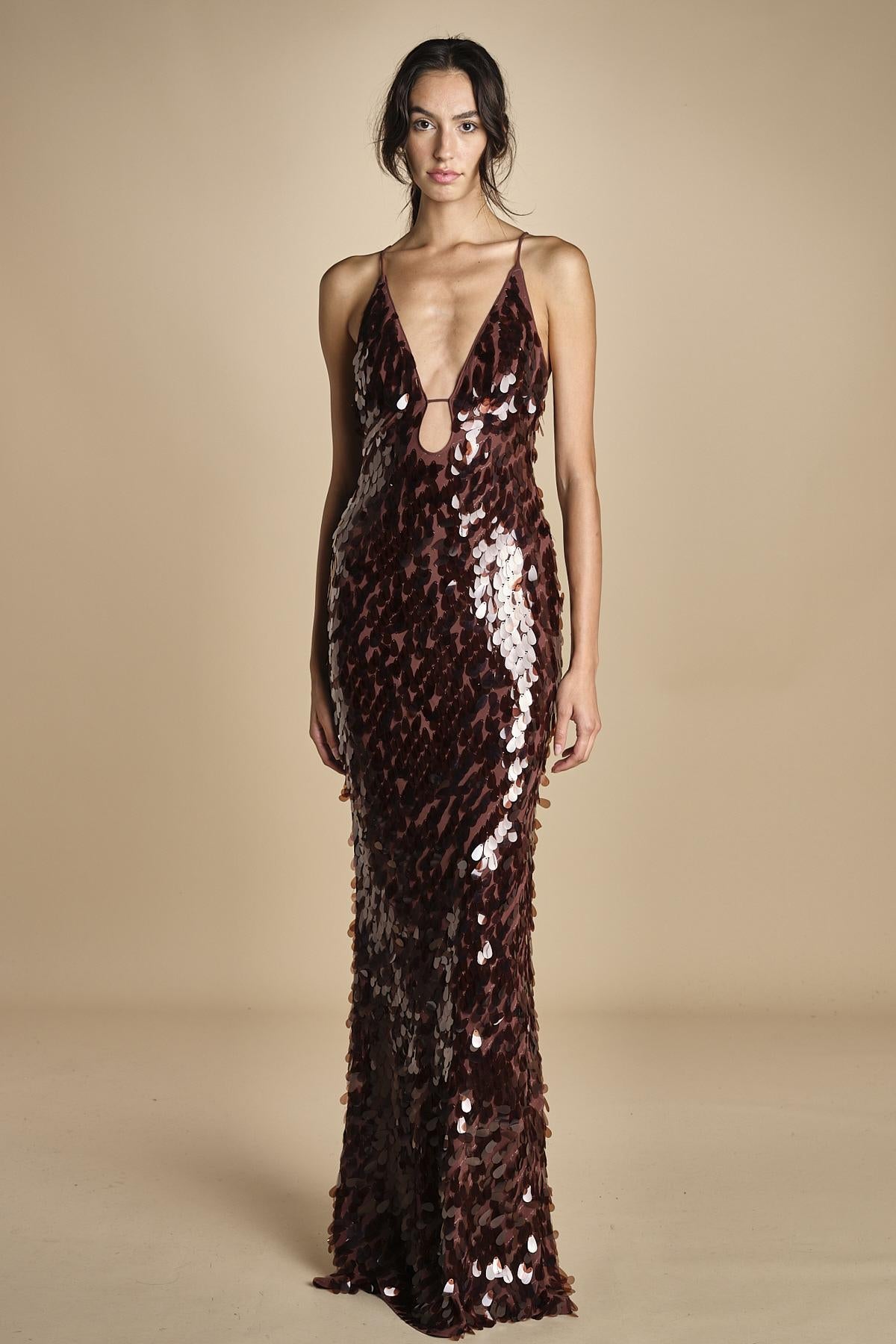 Sapphire Sequin Maxi Dress